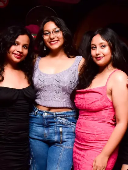 A group of friends dressed up and ready to party. My events are the perfect destination for a memorable night out with your crew.