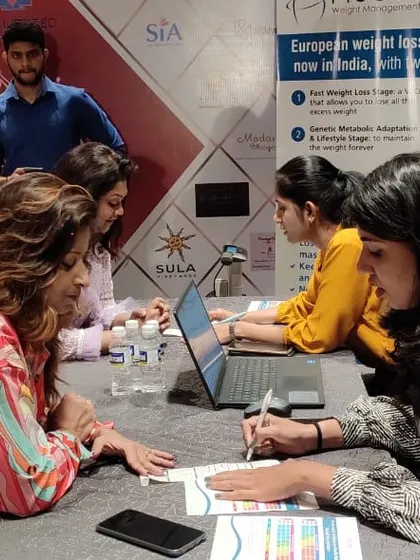 Our team providing consultations during the Mrs. India pageant. We believe in educating and empowering individuals to take control of their health.