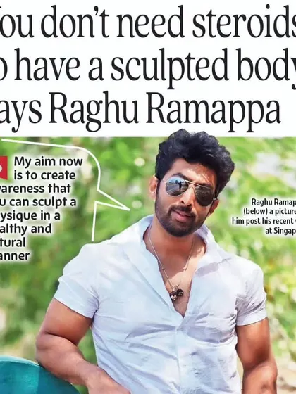 Featured in the Times of India. My main message is that you don't need steroids to have a sculpted body. I aim to create awareness about healthy, natural methods.