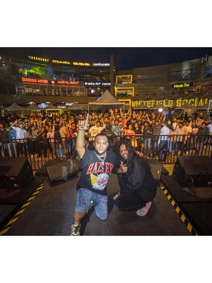 It’s all for the people. Ending a high energy set at the Artist Connect Dance Music Festival by sharing a moment with the crowd that brought the hype all night long.