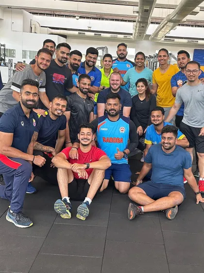A group photo with fellow coaches at the ASCA AL2 workshop. Continuous learning and networking with peers are essential for staying at the forefront of the S&C field.