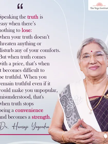Speaking the truth is easy when there's nothing to lose. But when truth comes with a price, that's when it stops being a convenience and becomes a strength.