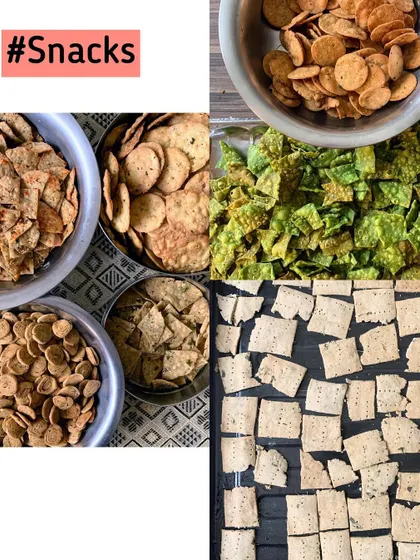 A collection of my assorted handmade snacks. These crunchy treats are great for travel or as a tea-time snack.