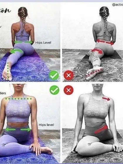 Correct alignment is key to preventing injury and getting the full benefit of a pose. This guide shows the right and wrong way to do Pigeon Pose, focusing on keeping the hips and shoulders level to safely open the hips.