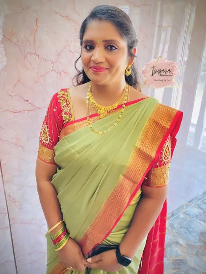 The client looking happy and confident. My goal is always to create a look that feels like you, just more polished.