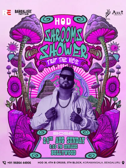 A psychedelic "Shrooms Shower" themed party at HOD club. I love playing for creative, themed nights.