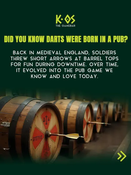 Darts were born in a pub, and we're keeping that tradition alive. It's one of the most underrated bar games, perfect for a casual night out.