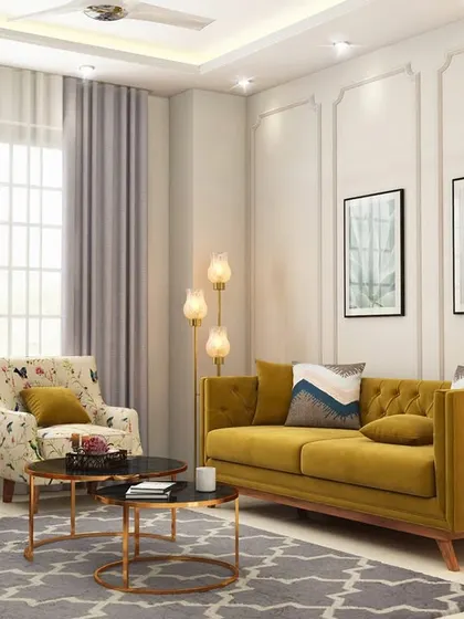 This is a 3D render of a living room we designed, showing clients exactly how their space will look and feel before we even start construction. We focus on creating a balance of comfort and style, using elements like wall paneling, curated furniture, and smart lighting to build a warm, contemporary home.
