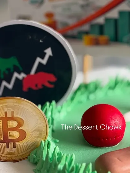 Detail of the stock market and Bitcoin toppers, perfect for someone who loves investing.