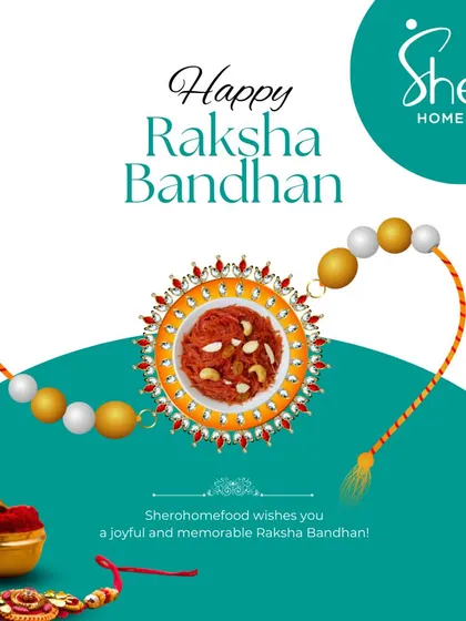 Another glimpse of our Raksha Bandhan celebrations. The centerpiece of the festival is the rakhi, and we complement it with sweet treats like this delicious carrot halwa.