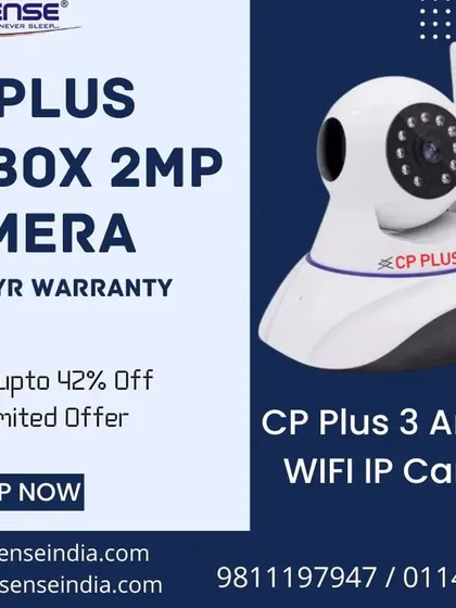 This CP Plus 2MP IP box camera is a reliable wireless solution for indoor security. As a distributor, I offer great deals and a 1-year warranty on these products.