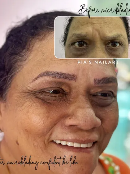 That post-microblading confidence is everything. This client is glowing after her stroke microblading session. We created a shape that enhances her natural beauty and gives her a polished look every day.