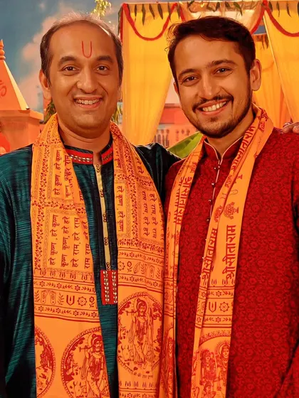 On set with the show's musical director, Alap Desai. It was a fantastic experience shooting for a TV show and learning from such a talented and smooth leader.
