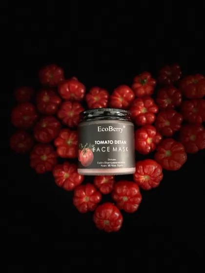 What does tomato do for your skin? My Tomato Detan Face Mask reduces tan, controls oil, brightens skin, and fights acne.