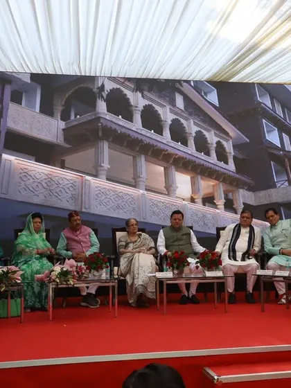 It was an honor to meet the Honourable Chief Minister of Uttarakhand, Shri Pushkar Singh Dhami, at the inauguration of Uttarakhand Niwas. I am proud to have designed the interiors for this magnificent building.