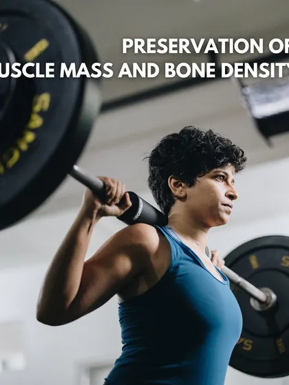 Strength training is critical for female athletes to preserve muscle mass and bone density throughout their careers and lives. This athlete demonstrates power and focus during a heavy back squat, a foundational movement for building total-body strength.