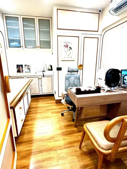Another view of my consultation room, where I discuss treatment options with my patients. It is a premium, professional space where you can feel at ease knowing you are under the care of a board certified dermatologist.