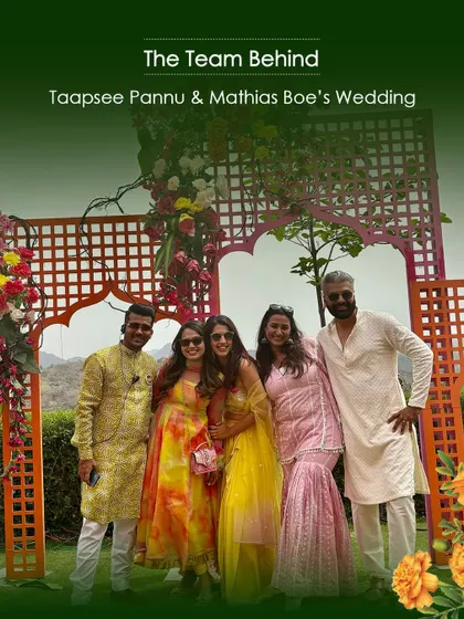 The team behind the magic! A proud moment for us after successfully planning Taapsee Pannu and Mathias Boe's beautiful wedding.