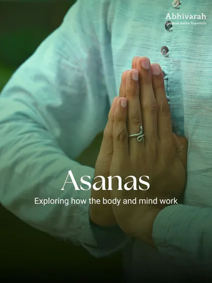 Asanas, or yogic postures, are a way of exploring how the body and mind work. By holding your body in a certain posture, you will notice your mind functions in a certain way. This is the science of creating inner balance.
