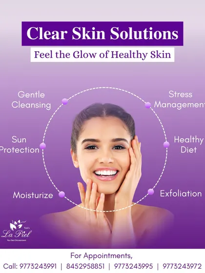 Clear, healthy skin is achievable with the right approach. This guide outlines the pillars of our clear skin solutions, including gentle cleansing, sun protection, stress management, a healthy diet, proper moisturization, and exfoliation.