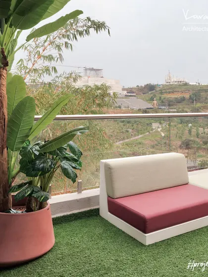Another shot of the "Project 22 Days" terrace, showing how the outdoor furniture is arranged to maximize both seating and the incredible view.