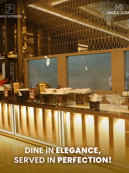 Dine in elegance, served in perfection. A look at the sleek, modern buffet counter at Maxus Dome, one of my partner venues.