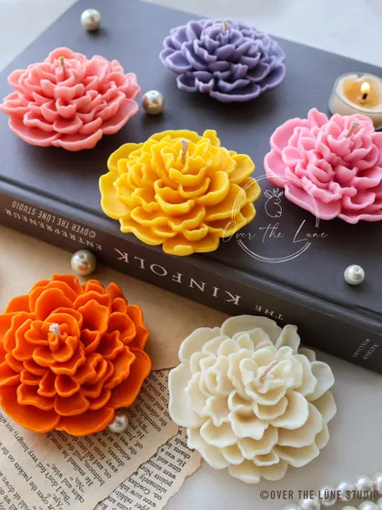 More of the beautiful new shades for my floating Camellia candles. The rich colors and intricate petal work make them stunning decorative pieces, whether lit or unlit.