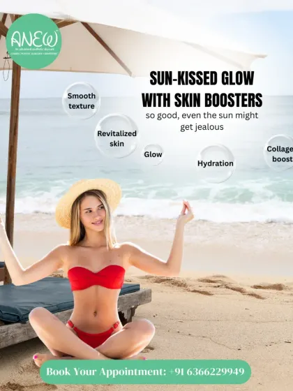 Get a sun-kissed glow with skin boosters, a treatment so good even the sun might get jealous. It revitalizes skin, boosts collagen, and provides smooth texture and hydration.