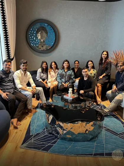 Omkar with his team. He says that what truly sets our studio apart is the culture, where he feels happy, optimistic, and inspired every day.