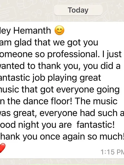 "I am glad that we got you someone so professional." This feedback from Chethana is why I focus on providing a seamless and fantastic experience from start to finish.