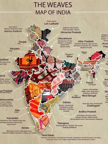 On National Handloom Day, we honor the skill and commitment of our artisans. This map shows the rich tapestry of weaves across India that inspires me every day.