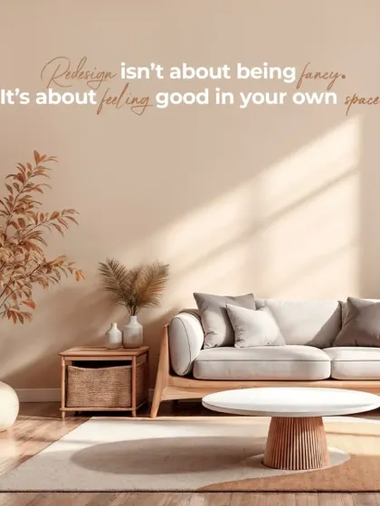 Redesign isn't about being fancy; it's about feeling good in your own space. This cozy, minimalist living room shows how simplicity can create the ultimate comfort.
