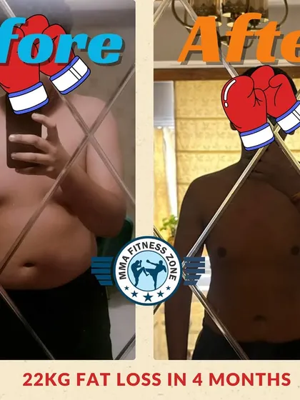 This client achieved a 22kg fat loss in 4 months through my natural training program. The work is still in progress, proving that fitness is a long-term journey of commitment.