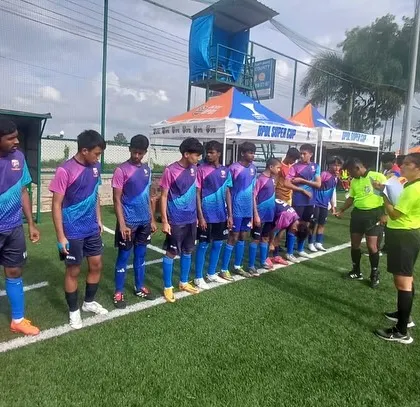 Our team lining up for their second game of the day in the DPDL Super Cup.