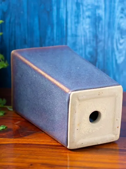 The rich glaze on the Nile planter has subtle variations in color, a beautiful result of the small-batch, handmade process.