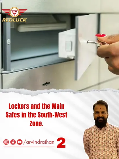 For securing your wealth, Vastu recommends placing lockers and main safes in the South-West zone. This direction provides stability and ensures that your wealth is protected and grows over time.