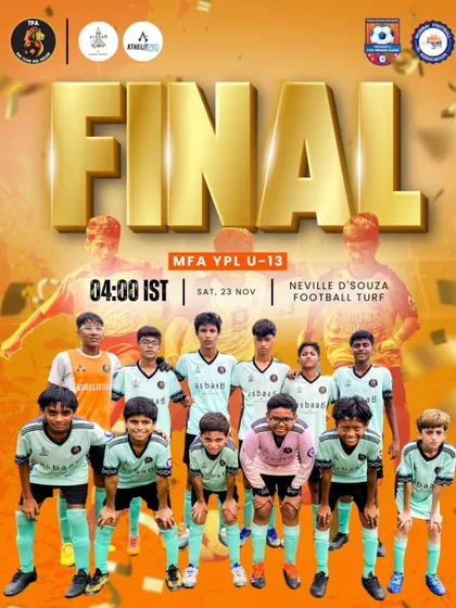 The final battle. Our U13 team ready for the MFA YPL Finals at Neville D'Souza Football Turf.
