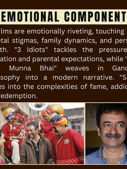 Exploring the emotional core of Rajkumar Hirani's films. He tackles big societal topics with so much heart, making his movies perfect for a meaningful movie night with family or friends.