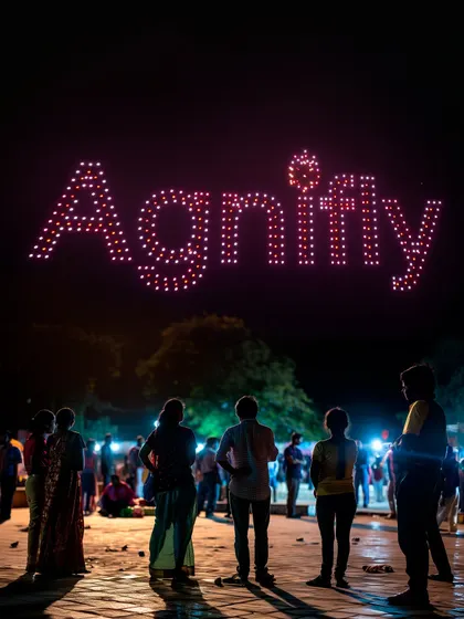 I create moments that bring people together to look up in wonder at your brand. This display of my own logo demonstrates the clarity and scale I can achieve, turning any location into a venue for your message.