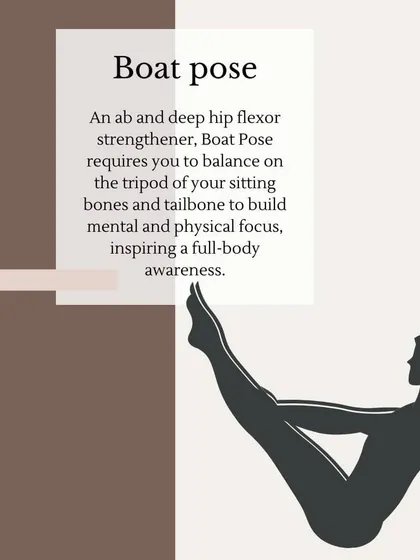 Boat Pose is a powerful ab and hip flexor strengthener that builds mental and physical focus.