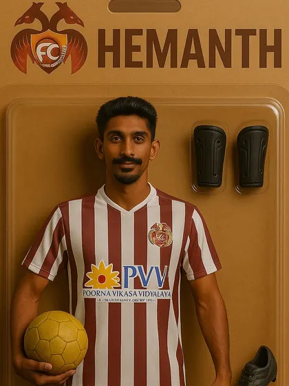 Meet Hemanth. This creative player card highlights his identity as a key member of the Playsmart team.
