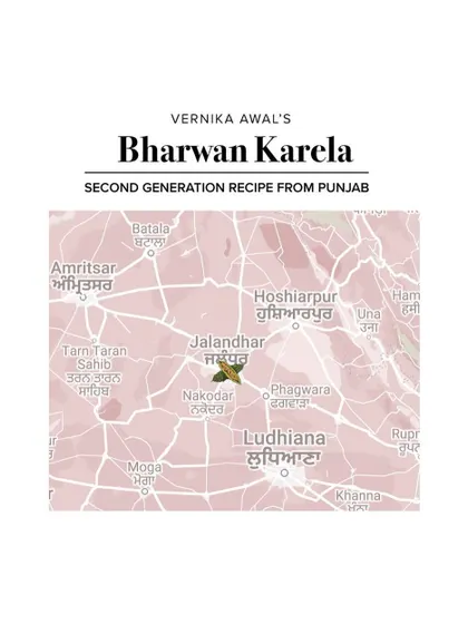 Mapping the second-generation Bharwan Karela recipe to Punjab.
