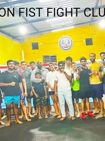 The whole crew after a tough training session. The smiles and camaraderie show that despite the hard work, we are a tight-knit community.