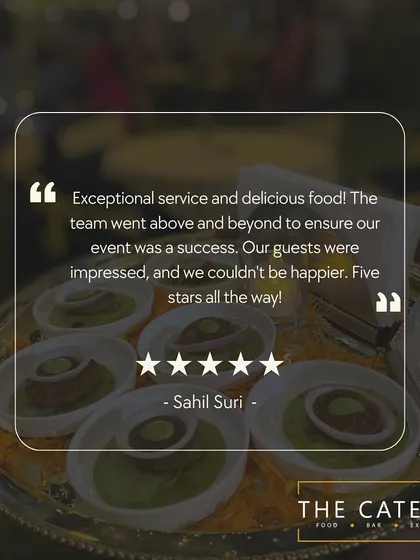 Hearing from happy clients is the best part of my job. This feedback highlights the exceptional service and delicious food my team and I are committed to delivering at every single event.