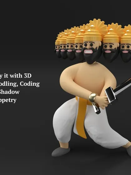Our Dussehra camp combines culture with cool tech, including 3D doodling, coding, and shadow puppetry.