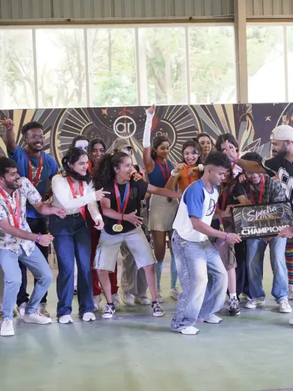 The champions of Spectra 2025. After two months of dedication, we celebrate the victorious Hip Hop Shiva Batch.