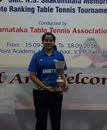 A throwback to one of our player's victories at the Smt. R.S. Shakunthala Memorial State Ranking Table Tennis Tournament.