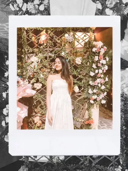 A polaroid-style shot from a wedding event.