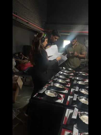 Organizing the awards backstage at the Greytrix 25th-anniversary event. Our trophy management ensures a smooth and error-free awards ceremony.