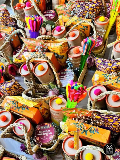A sea of colorful Holi hampers ready for delivery. We love being part of your festive celebrations.